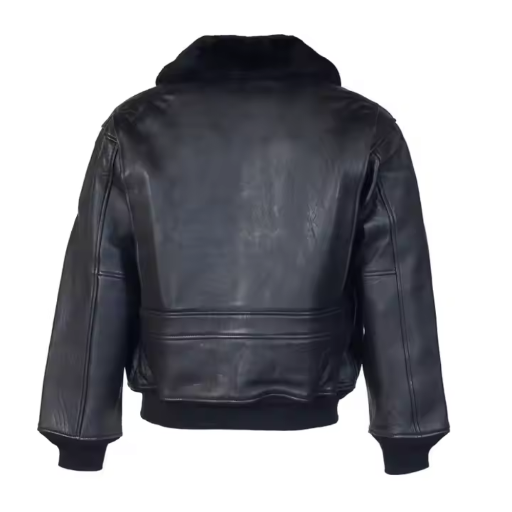 Dwight G-1 Black Flight Leather Bomber Jacket
